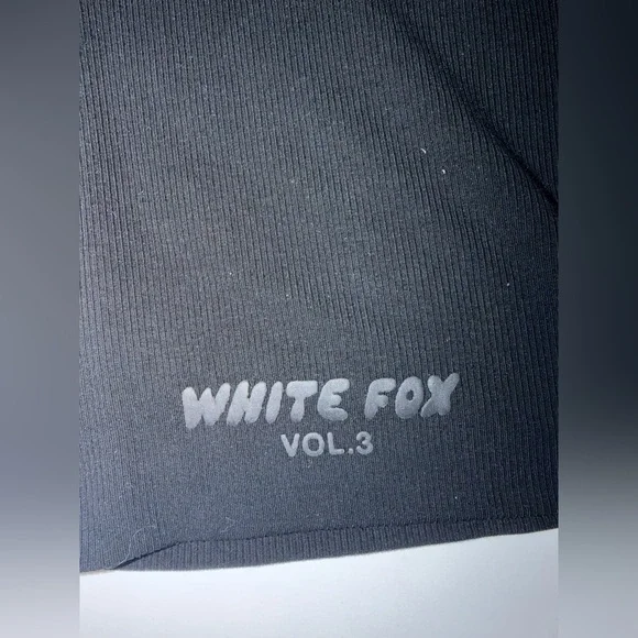 White Fox Boutique Offstage Ribbed Bike Shorts - Size Small - Onyx - Picture 3 of 6